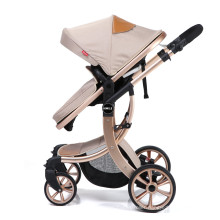 Manufacturer wholesale aluminium alloy foldable safety stability baby stroller with cushion washable